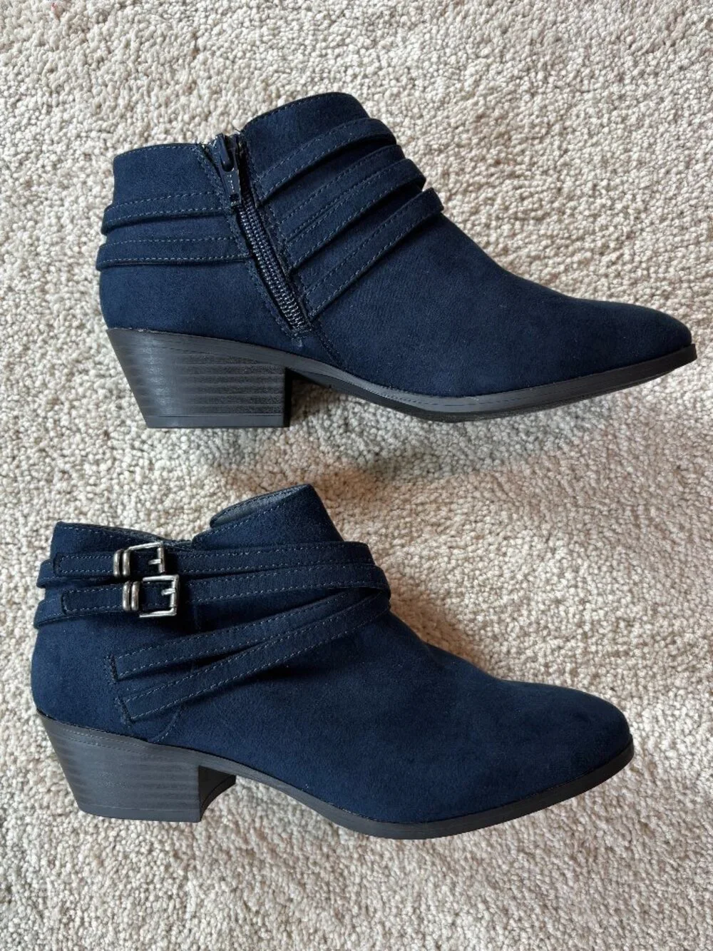Style & Co. Ankle Boots—Blue Microsuede—Women's 6.5M
